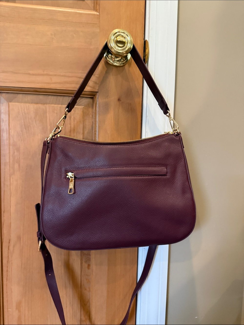 Women’s NWT Burgundy Leather Crossbody Bag - Brooks Brothers